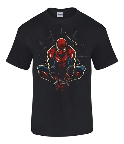 Playera Estilo Spider Man,  100% Algodón Manga Corta Araña