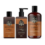 Kit Trio Coffee Shampoo, Balm, Shampoo 2 Em 1 Don Alcides