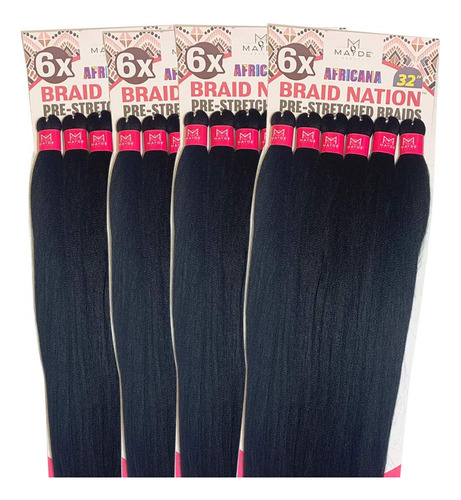 Mayde 6x Trenzas Sintticas Africanas De 24 Pulgadas, 4 Paque