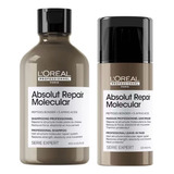 Loreal Absolut Repair Molecular Shampoo 300ml+ Leave In Mask