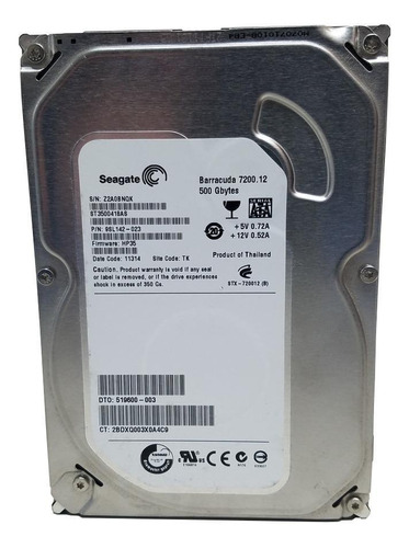 Disco Duro Interno Seagate Barracuda 7200.12 St3500418as 500gb