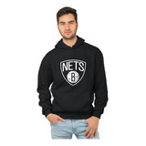 Polerón Estampado Brooklyn Nets, Nba, Romanosmodas