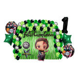 Kit Decoracion Fiesta Globos Tanjiro Kamado Demon Slayer 80p