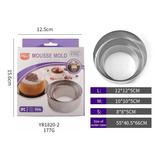 Set De 3 Anillos Molde Circulo Para Tortas Mousse