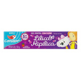 Pasta De Dentes Infantil Condor Kids Lilica Ripilica Morango  Em Gel 50 G