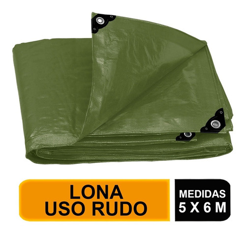 Lona Uso Rudo, Verde Olivo, 5x6 Metros, Truper Expert 16377 