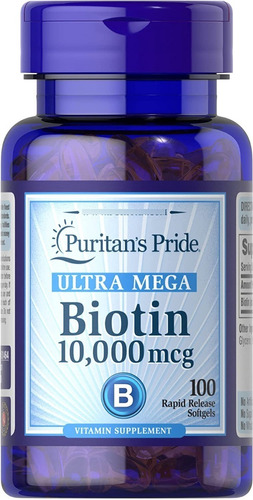 Biotina Biotin 10.000 Mcg X100 