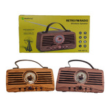 Radio Portatil Retro Vintage Bluetooth Fm 