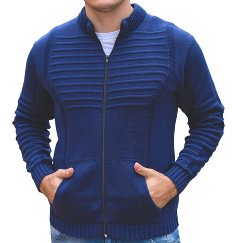 Kit 2 Blusa De Frio Masculina Lã Zíper Inverno Com Bolso