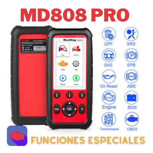 Escaner Md808 Pro Maxidiag Autel De La Familia De Maxisys