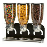 Mind Reader - Kell300-blk Metal Triple Cereal Dispenser