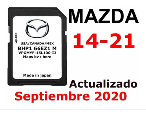 Mapas Mazda 2014-2020 2 3 6 Cx3/5/9 Mx5 Entrega Programada