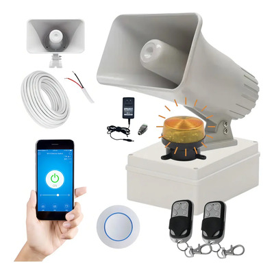 Kit Alarma Vecinal Wifi Sfire Con Sirena 118db Control Remoto 433mhz Ámbar