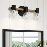 Nathan James Henry - Lampara De Pared Con 3 Luces De Madera 