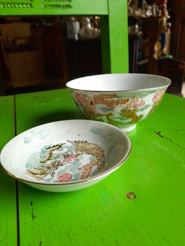 Vintage Tazón Plato Porcelana China