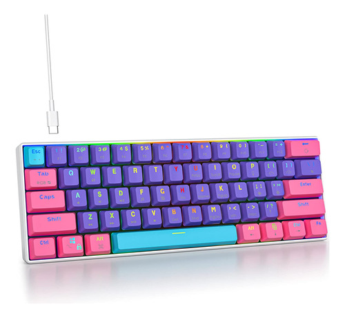 Teclado Mecánico Rgb Mini 60 Para Juegos, Interruptor ...