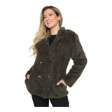 Casaco Feminino Teddy Alongado Moda Inverno Blusa De Frio