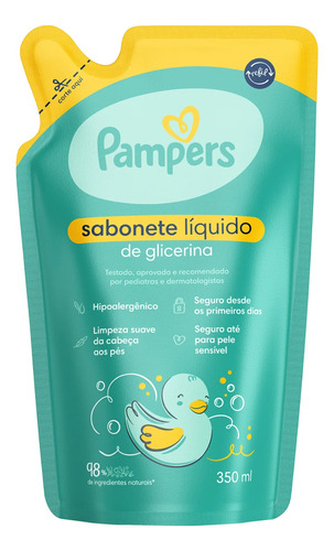 Pampers Glicerina Refil - Sabonete Líquido Infantil 350ml