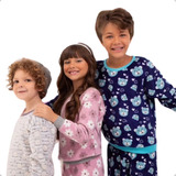 Kit C\ 3 Pijama Conjunto Fleece Menina/o Soft Infantil Longo