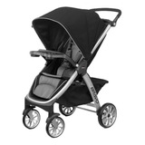 Cochecito De Paseo Chicco Bravo Air Quick-fold Negro Con Chasis Color Plateado