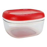 Tupperware Modular Clear 240ml Tampa Vermelha Com Glitter