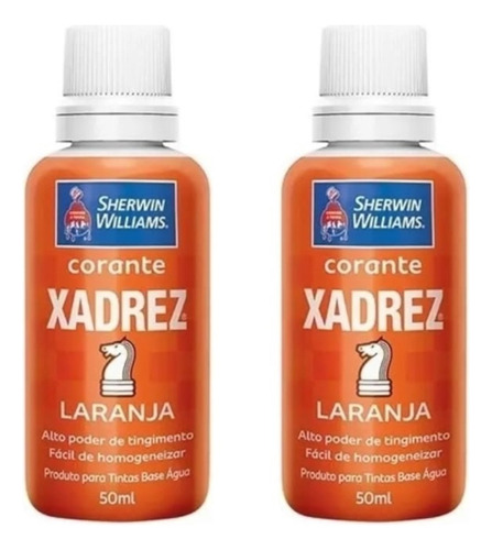 Corante Líquido Bisnaga Xadrez 50ml Laranja (2 Unidades)