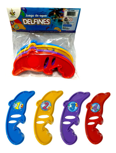 Juego De Agua Para Chicos Aros Delfines Ideal Pileta Premium