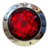 Plafon 12 Led Redondo 4 PuLG Cuarto/direccional/stop Rojo