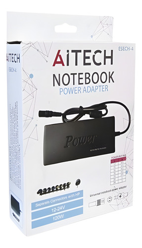 Cargador Universal Para Notebook Aitech De 8 Puntas Hp Lenov