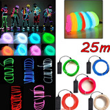 25m Flexible Glow Led Neon Light Strip Bricolaje Ropa Luces