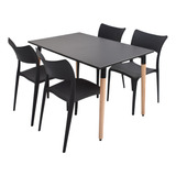 Combo Comedor Eames Mesa 1,20 X 80 Y 4 Sillas Verona