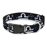 Collar Gato Zodiac Libra Negro 8-12'' 0.5'' Ancho.