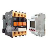 Combo Protector Trifasico Din Tension Baw + Contactor 25amp