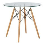 Mesa De Comedor Eames Vidrio 80 Cm