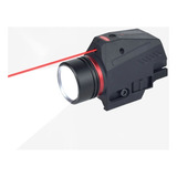 Linterna Tactica Led + Laser Rojo Glock Cz S&w Riel 20mm