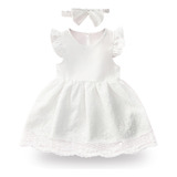 Vestido De Fiesta Con Diadema Para Bebé Niñas De 0-3 Años