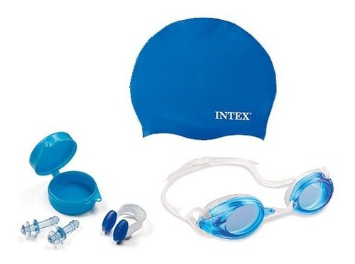 Set Protector Natación Intex + Gorro + Antiparra Sport Relay