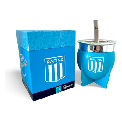 Mate Pampa Xl Racing Club + Bombilla Celeste Mate Pampa Xl Racing Club