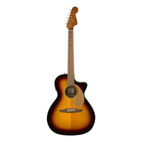 Guitarra Electroacústica Fender California Newporter Player Newporter Para Diestros Sunburst Brillante