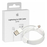 Cable Usb Para Apple iPhone 8 8 Plus Xr Xs Max 2 Metros