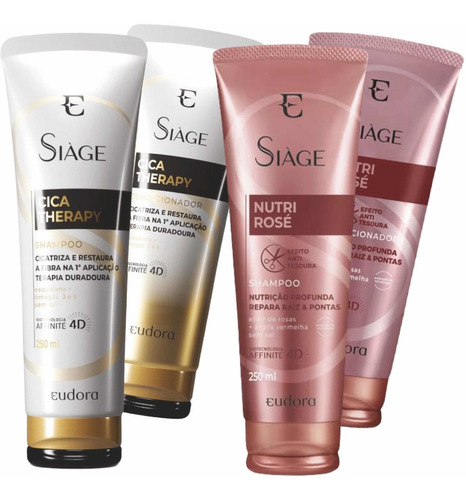  Kit Siàge Cica Therapy + Nutri Rosé. Shampoo + Condicionador