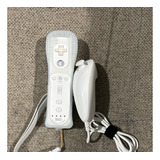 Control Original De Wii Blanco Con Motion Plus + Nunchuck