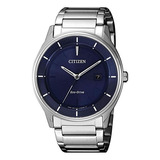 Reloj Citizen Eco-drive Hombre Bm7400-80l Acero Analogo Color De La Malla Plateado Color Del Bisel Plateado Color Del Fondo Azul