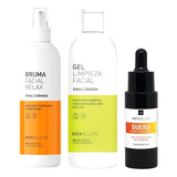 Gel Limpieza Facial Biobellus+bruma Relax+suero Bioregenera 