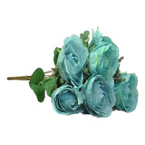Flores Ramos X2 Artificiales 5 Rosas Seda Decoración Regalos