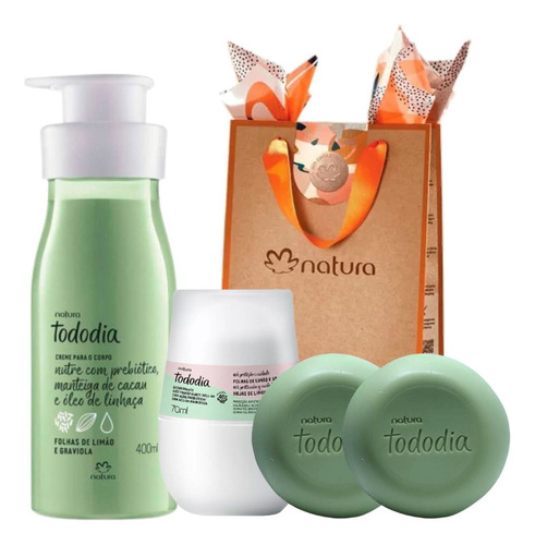 Kit Crema Desodorante Y Jabones Hojas De Limon Natura Regalo