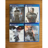 Lote 4 Juegos Ps4- Uncharted+thewitcher+killzone+battlefield