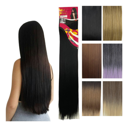 Cabelo Tic Tac 60cm 150g Fibra Organico Ondulado