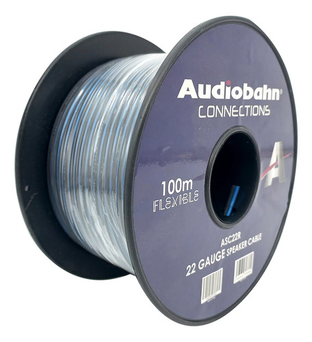 Cable De Bocina Audiobahn 22mm, Azul, 100m, Asc22r
