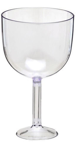 6 Taça De Gin Tônica Acrílico Cristal Premium Drink 600 Ml Cor Transparente